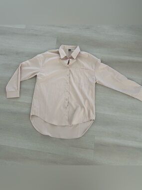 SHEIN Men's Casual Button-Down Shirt - Pale Beige